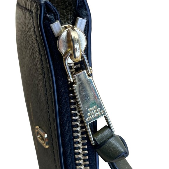 Marc Jacobs Olive Green Leather With Gold Hardware & ID Window Card Case Wallet - Picture 5 of 10